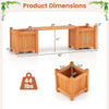 Lucktree Outdoor Bench with Raised Garden Beds (42"x11"x11.5")