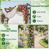 Lucktree 85" Wood Garden Arch Trellis with Flat Top for Climbing Plants