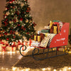 Lucktree Metal Christmas Santa Sleigh Basket Xmas Santas Gift Storage Sleigh