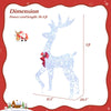 Lucktree 5 Feet Pre-Lit Christmas Reindeer with 100 LED Lights