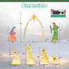 Lucktree 7 Pieces Large Christmas Lighted Nativity Scene Set