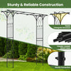 Lucktree Metal Garden Arbor with Trellis