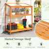 Lucktree Wood Cold Frame Greenhouse with Transparent Openable Roof & Slatted Shelf