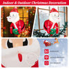 Lucktree 3.5 FT Christmas Lighted Inflatable Santa Claus Broke Out from Window