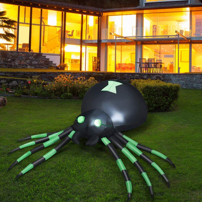 Lucktree 6 Ft Halloween Inflatable Spider, Spider with LED Lights Outdoor Indoor Halloween Decorations