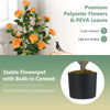 Lucktree 36’’ Artificial Camellia Tree Faux Floral Plant Blooming Tree in Nursery Pot