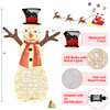 Lucktree Christmas Outdoor Lighted Snowman Yard Xmas Decorations and Zip Ties