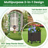 Lucktree 8.2 FT Garden Arch Trellis w/ 2 Self-Watering Planter Boxes