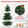 Lucktree 7ft Pre-lit Artificial Christmas Tree with 340 Warm White LED Lights, 1090 Branch Tips