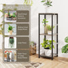 Lucktree 3 Tier Tall Plant Stand Indoor, 36 Inch Corner Plant Holder with Metal Frame