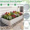 Lucktree 6 x 3 x 1 FT Galvanized Rectangular Metal Raised Garden Bed (1/2)