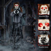 Lucktree 4 FT Halloween Animatronic Standing Skeleton Girl with Pop Up Head