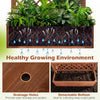 Lucktree 72" Wooden Raised Garden Bed with Trellis w/Privacy Screen Roof