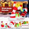 Lucktree 7 FT Christmas Inflatable Santa Outdoor Decoration