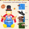 Lucktree 6 FT Thanksgiving Inflatable Turkey, Lighted Thanksgiving Decorations for Lawn, Garden, Party