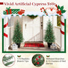 2 Pack 4 FT Pre-lit Cypress Christmas Trees w/70 Warm White LED Lights