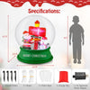 Lucktree 4.2 FT Christmas Inflatable Santa Snow Globe, Light Up Crystal Ball with Santa, Snowman & Road Sign