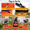 Lucktree 8 Ft Halloween Inflatable Pumpkin Family, Waterproof Halloween Yard Decoration with Built-in LED Lights, Sandbag