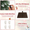 Lucktree 3' 4' 5' Pre-Lit Artificial Christmas Tree Set, Slim Pencil Xmas Trees with Snowy Leaves