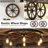 Lucktree 24-Inch Wagon Wheels 2/4 Pieces Carbonized Solid Fir Wood