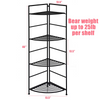 Lucktree Folding Metal Plant Rack, 4 Tiers Corner Shelf Plant Stand