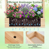 Lucktree Wooden Raised Garden Bed with Trellis & Hanging Roof