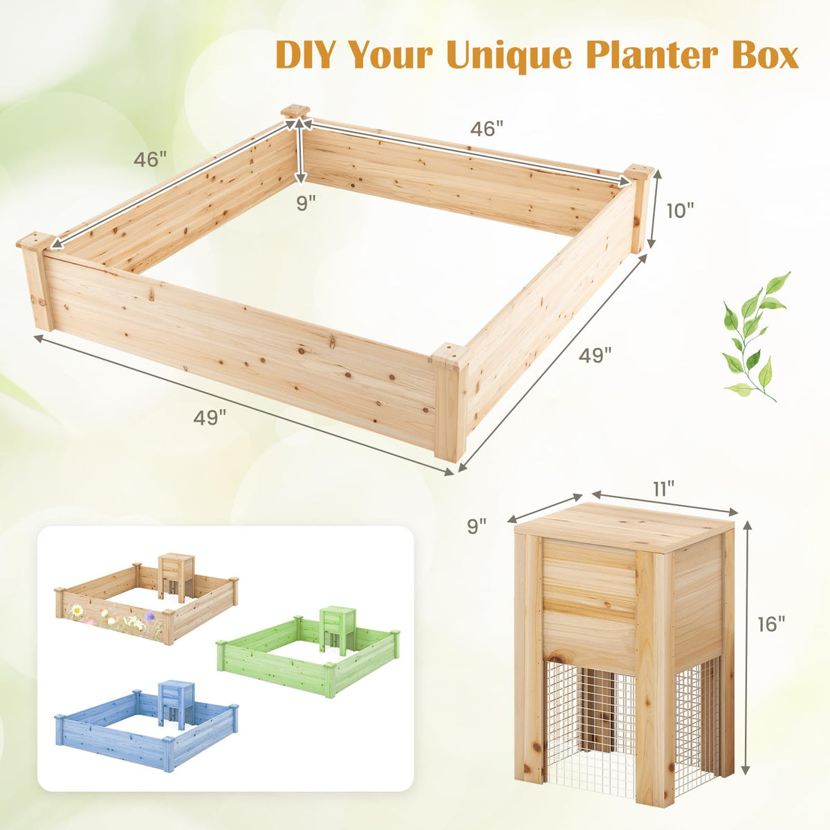 Lucktree Raised Garden Bed