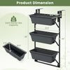 Lucktree Vertical Raised Garden Bed, Hanging & Wall-Mounted Planter Garden Boxes