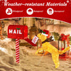 Lucktree 3.5 FT Lighted Dachshund Climbing Mailbox, Pre-Lit Christmas Holiday Decoration