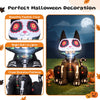Lucktree 4 FT Day of the Dead Inflatable Skull Black Cat with LED Lights