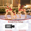 Lucktree 3-Piece Large Lighted Christmas Reindeer Family, Light up Xmas Decorations w/440 LED Lights