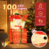 Lucktree Lighted Snowman in Gift Box Christmas Decoration