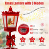 Lucktree 8 ft Musical Christmas Streetlight w/Warm White LED Lights Snowy Effects Santa Scene