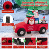 Lucktree Christmas 8 FT Inflatable Santa Claus Driving a Car with LED Lights & Air Blower