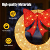 Lucktree 48 Inch Pre-Lit Christmas Wreath, Indoor/Outdoor Xmas Decoration with 200 LED Lights