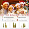 Lucktree 3' 4' 5' Pre-Lit Artificial Christmas Tree Set of 3