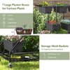 Lucktree Rolling Raised Garden Bed w/ 7 Planter Boxes, Storage Baskets, Drainage Holes