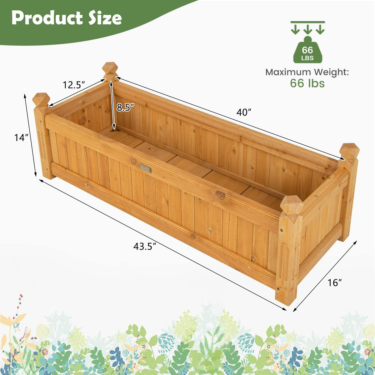 Lucktree 2 Pcs Raised Garden Bed