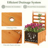 Lucktree Wood Raised Garden Bed with Trellis