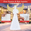 Lucktree 5 FT Christmas Pre-Lit Angel, Yard Lighted-up Festive Angel w/Halo