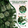 Lucktree 7ft Pre-Lit Half-Shape Christmas Tree, Artificial Xmas Tree W/ 403 Branch Tips - LucktreeUS