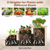 Lucktree 3-Tier Raised Garden Bed, Tiered Planter Box