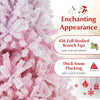 Lucktree Pink Gradient & White Snow Flocked Christmas Tree | Home Office Decoration