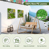 Lucktree 2 Pack Hanging Artificial Plants Panels, 20" x 20" Square Framed 3D Greenery Wall Art Decor