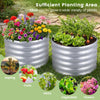 Lucktree Galvanized 2 x 2 x 1.5 FT Round Outdoor Planter Box with Open-Ended Base (1/2)