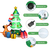 Lucktree 7 Ft Inflatable Christmas Tree with Santa Claus Dog & Gift Boxes