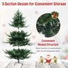 Lucktree 6ft Faux Hinged Xmas Full Tree with 240 Warm White LED Lights, 778 Branch Tips