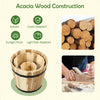 Lucktree Outdoor Acacia Wood Raised Garden Bed for Flower Vegetable Fruit