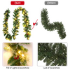 Lucktree 9FT Pre-lit Christmas Garland, Artificial Christmas Pine Rattan w/Timer - LucktreeUS
