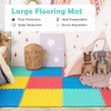 Lucktree 12 Tiles Exercise Flooring Mats with Border, Non-Slip EVA Foam Protective Mats